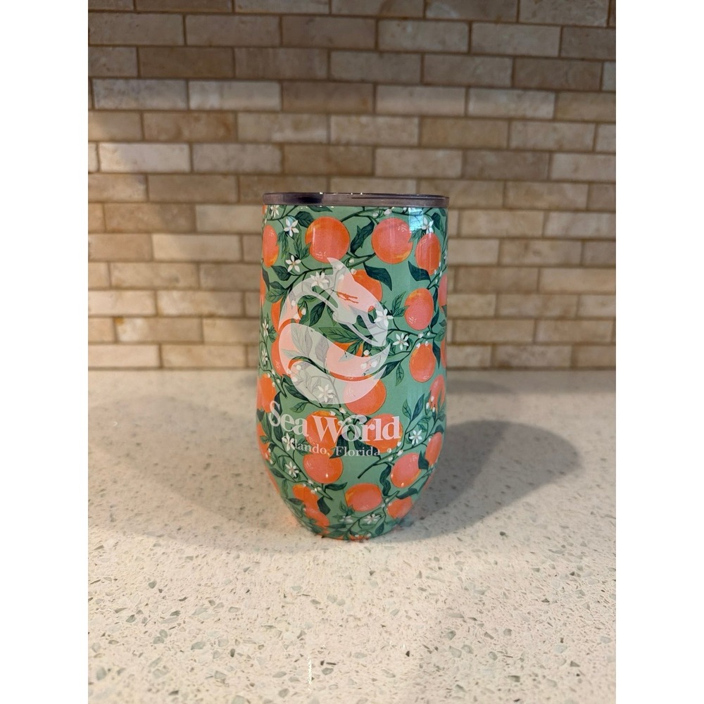 SeaWorld Orlando Florida Citrus Orange Grove Insulated Stainless Steel Tumbler